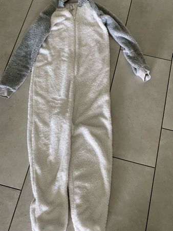 Kinder Pyjama Panda Bär weiss Gr.158