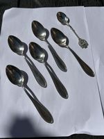 Set 6 Esslöffel Silber 800 dekoriert wurde verwendet