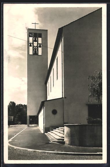 Ansichtskarten: Basel, An der St. Johannes Bosco Kirche – Gebraucht aus Berlin von bartko-reher