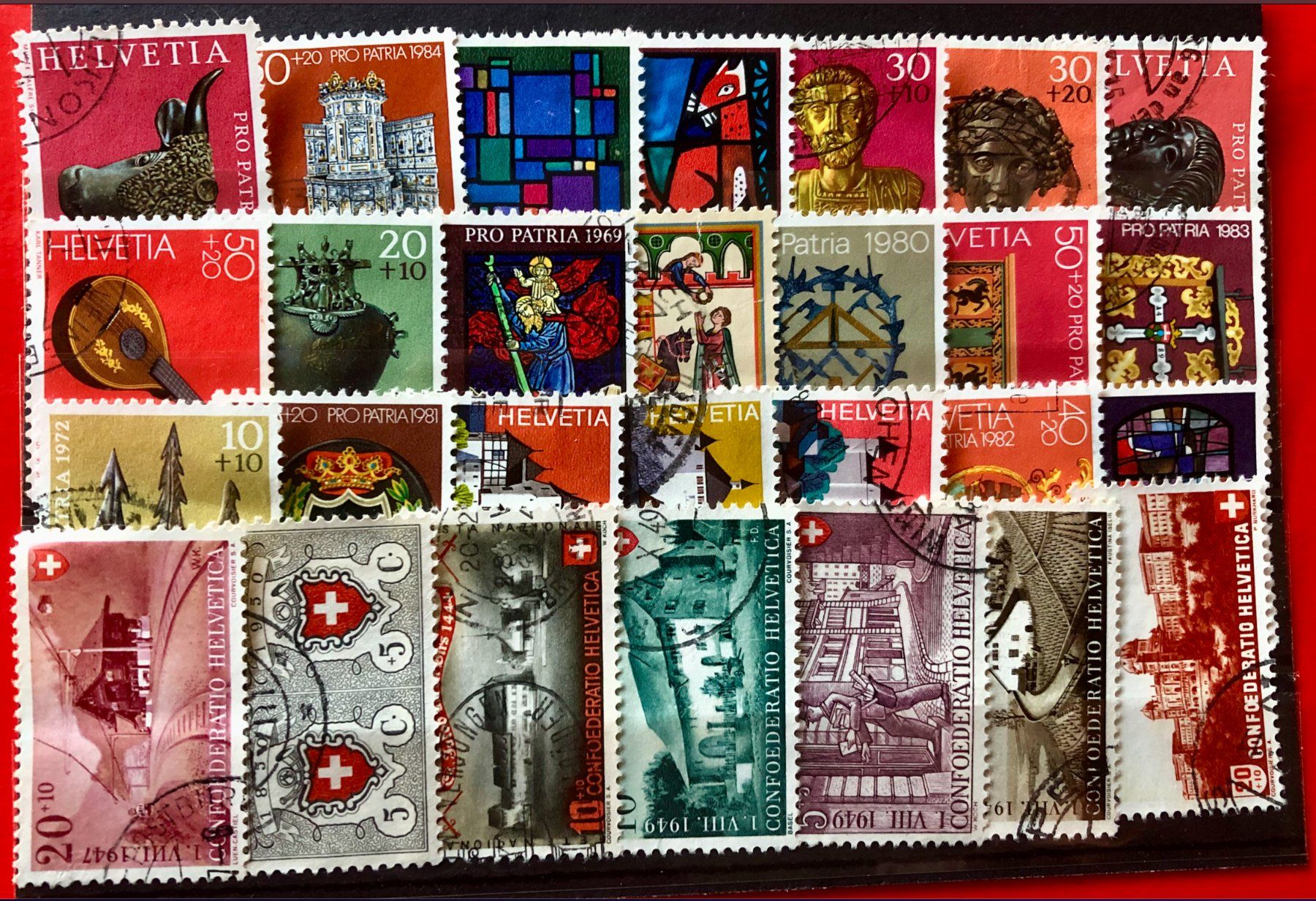 Tutti i francobolli: Bundesfeier - Pro Patria Briefmarken  gestempelt – Usato da Aarau venduto da Billa007
