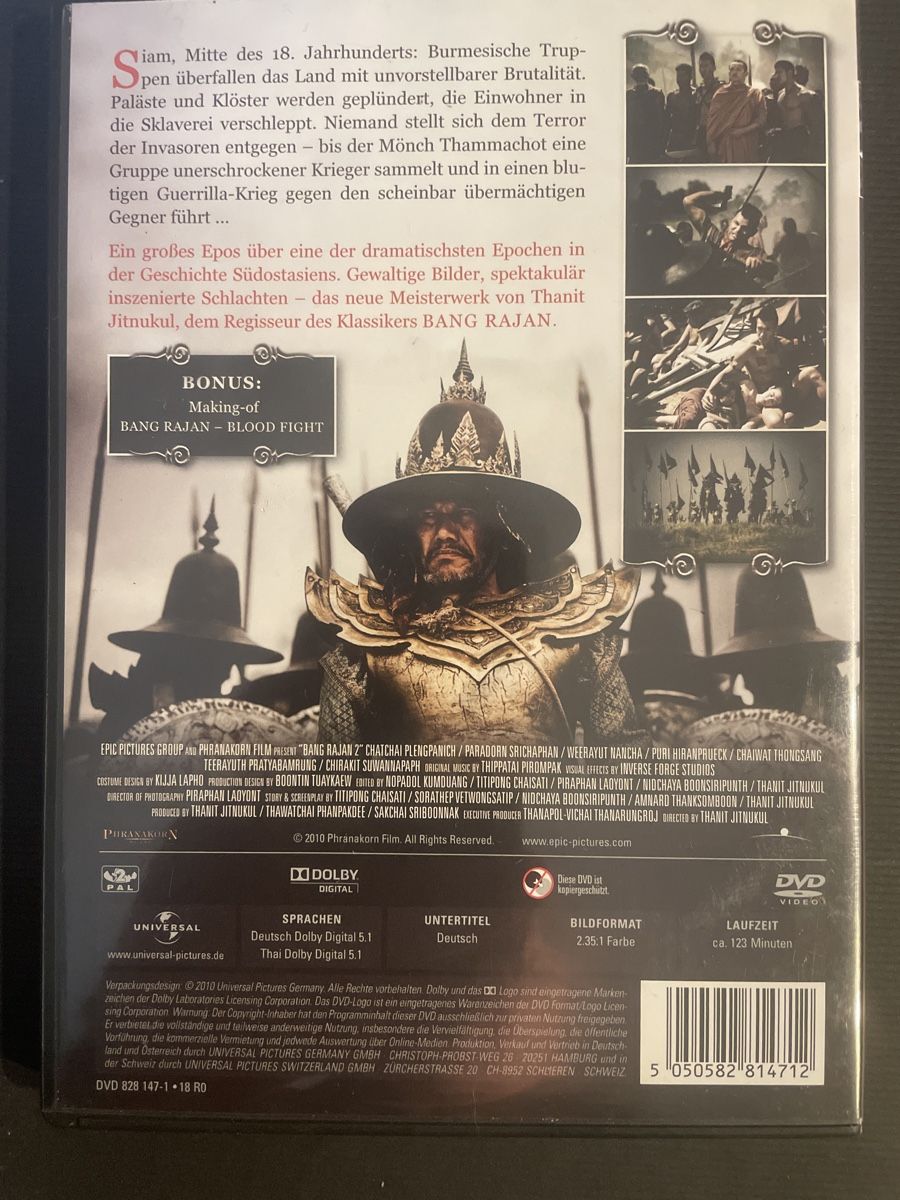 Tutti i DVDs: Bang Rajan, Blood Fight – Usato da Winterthur venduto da machmaschine 1