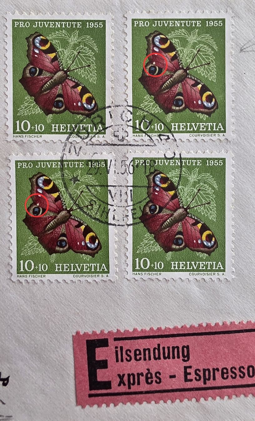 Alle Briefmarken: Pro juventute Abarten ( Brief )  – Gebraucht aus Bern von Kocholo 6