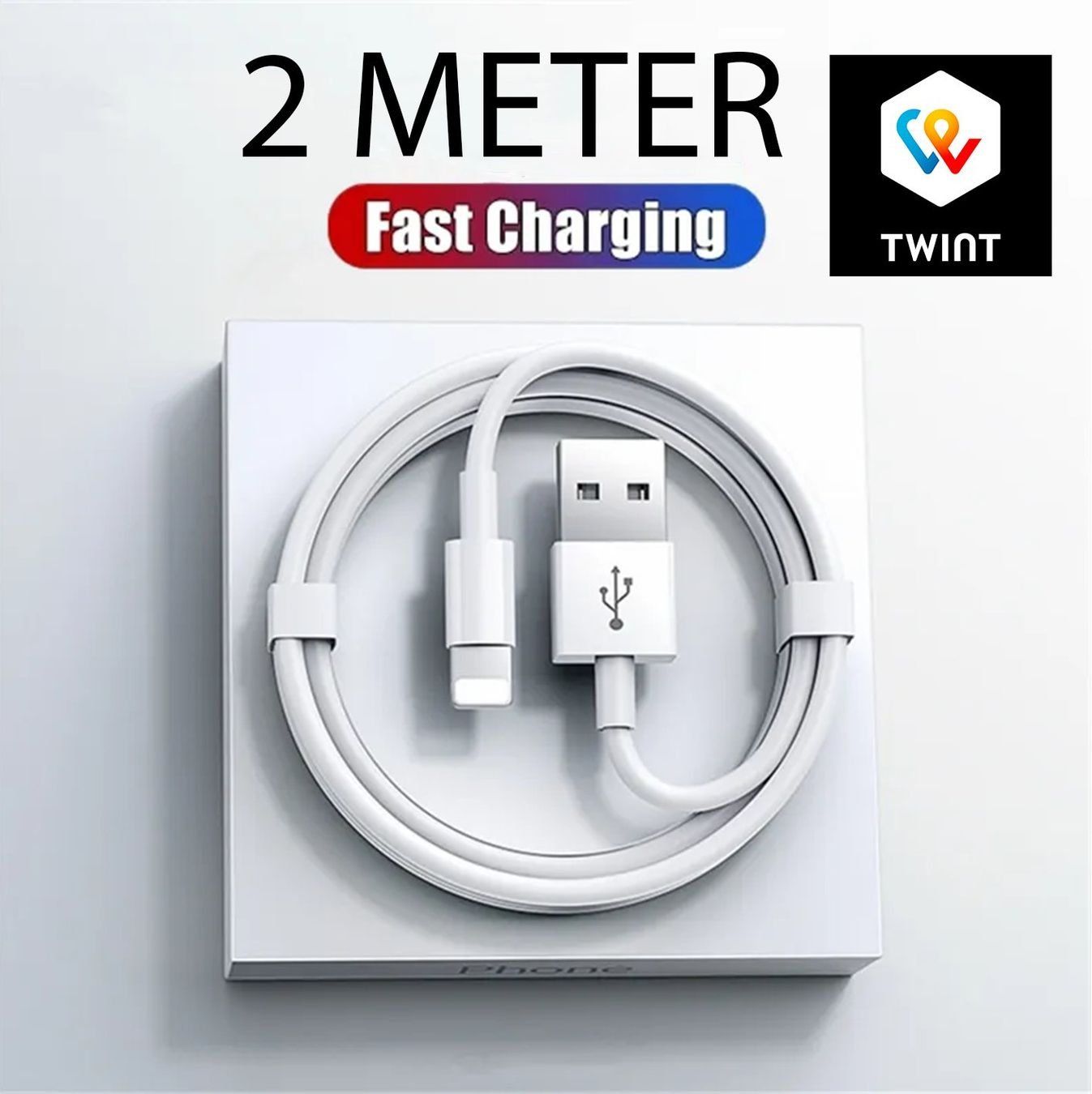 Cavi: 2m Ladekabel Iphone 7 8 11 12 13 14 Pro Max Lightning 2m – Usato da Montreux venduto da CABLEKABEL