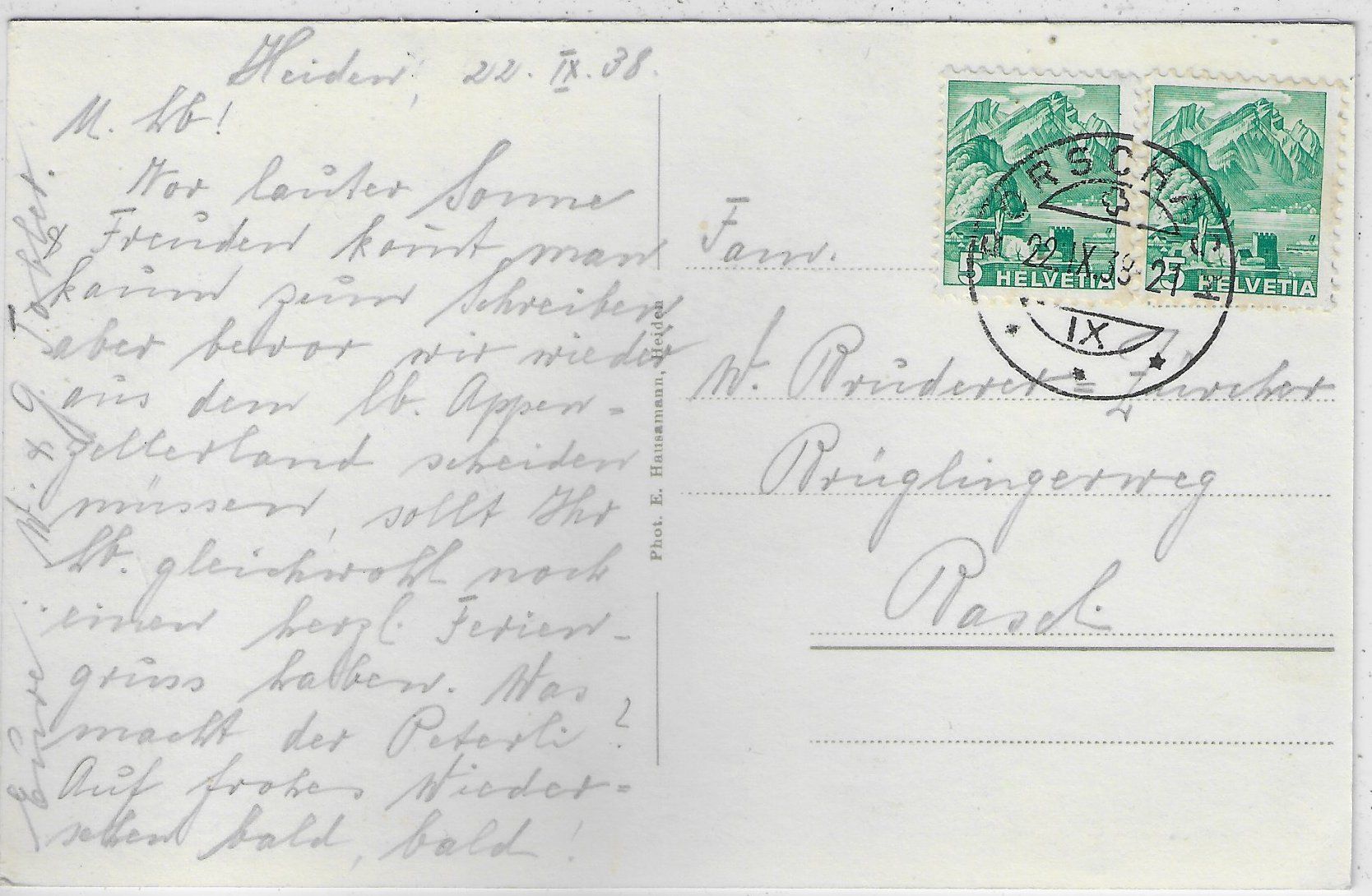 Cartoline postali: Kurort Heiden - Generalansicht – Usato da Ettingen venduto da Kartenplanet 1