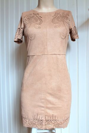 In Vogue * elegantes KLEID in Wildlederoptik  36  S