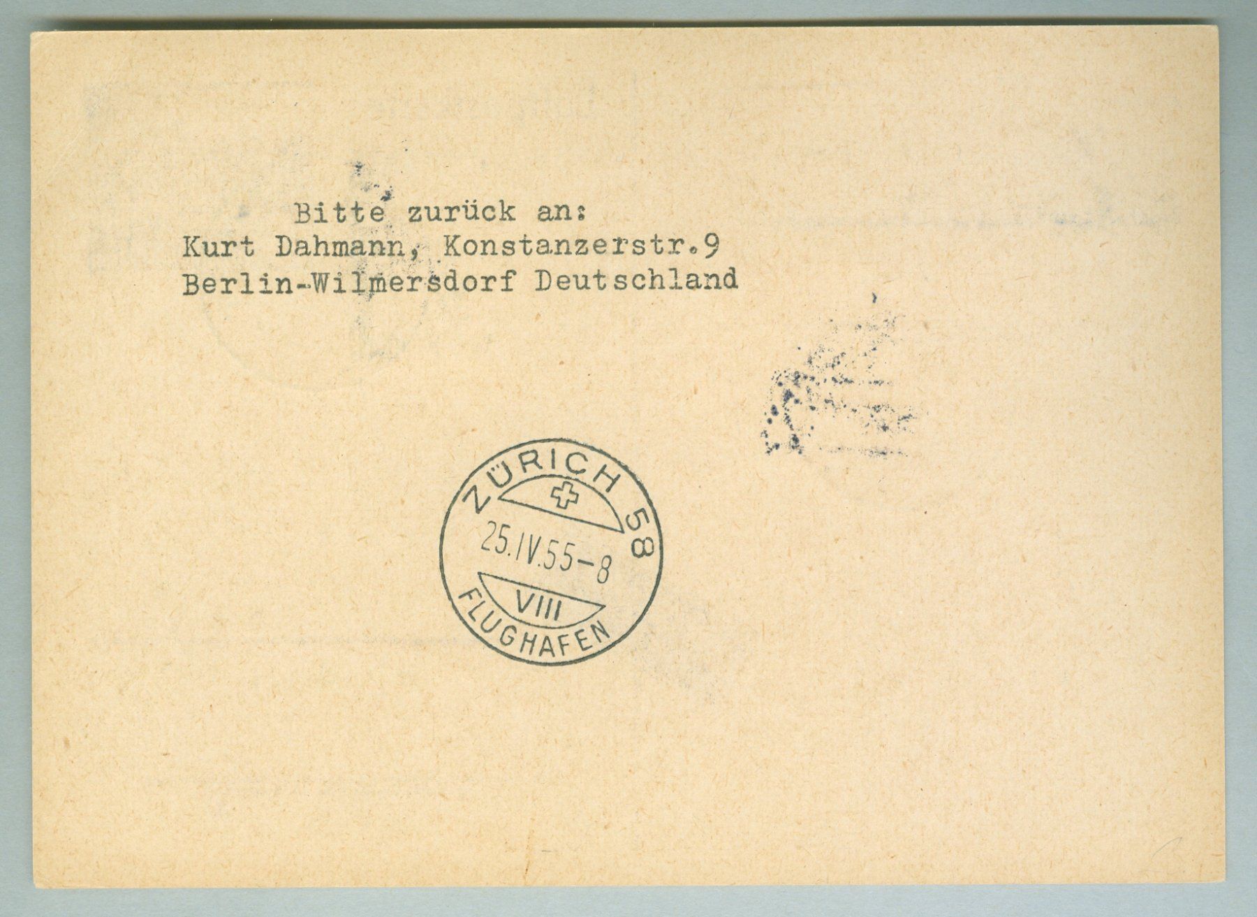 Alle Briefmarken: 1955 Berlin Flugpost SF – Gebraucht aus Zürich von yago-rot 1