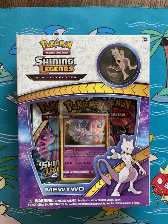 Pokemon TCG: Shining Legends Mewtwo Pin Collection (Neu und ...