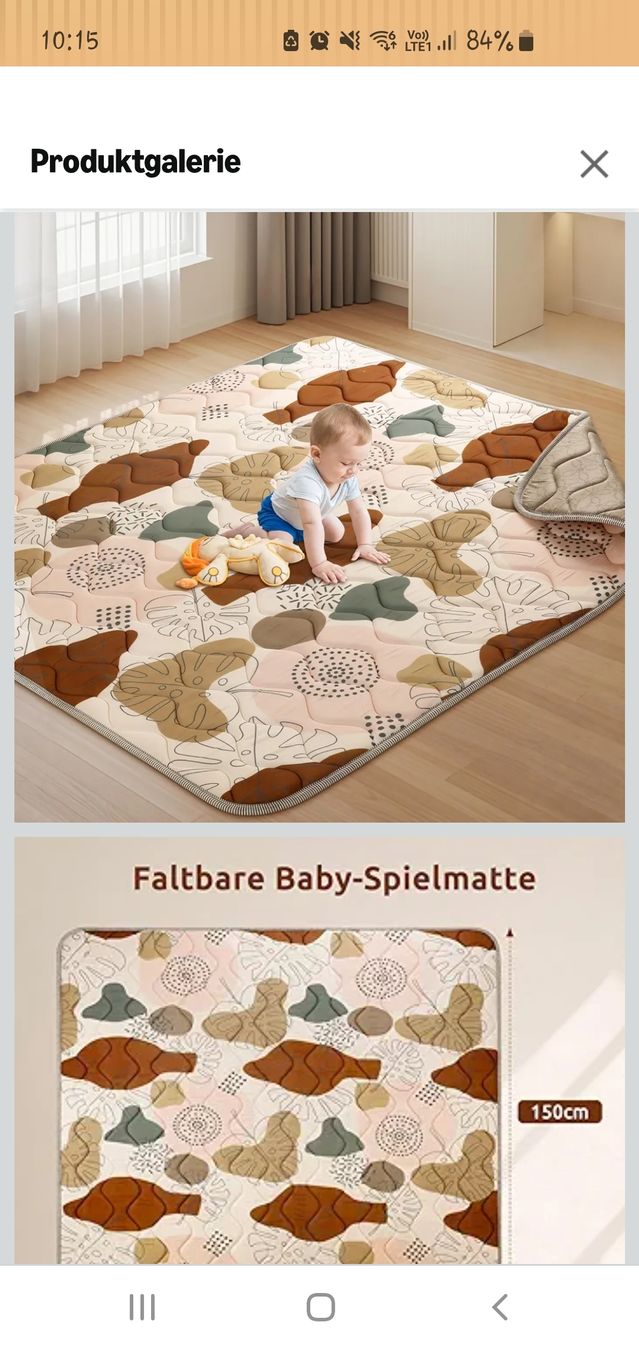 Tappeto da gioco: Krabbelmatte 180 x 150 cm – Nuovo (secondo la descrizione) da Frauenfeld venduto da Ricariela 3