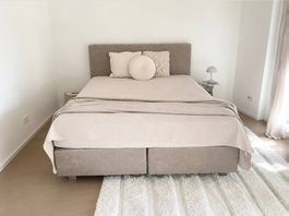 Elegantes Boxspringbett 160 x 200 in Taupe - Top Zustand