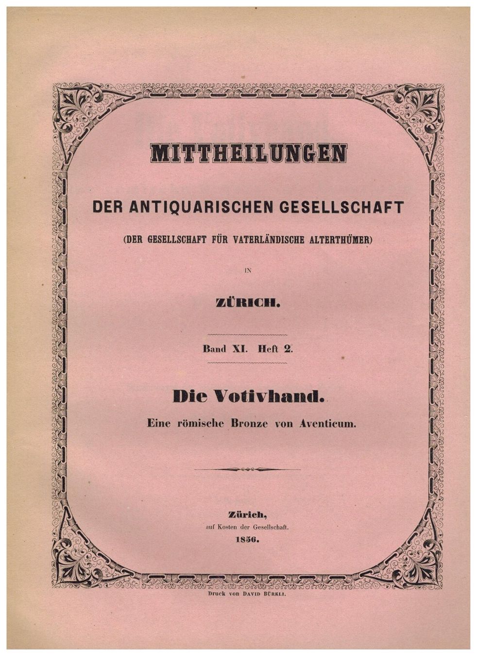 Bücher: Archäologie: Aventicum Votivhand – Neu (gemäss Beschreibung) aus Biel-Benken BL von rud_yc8p 1