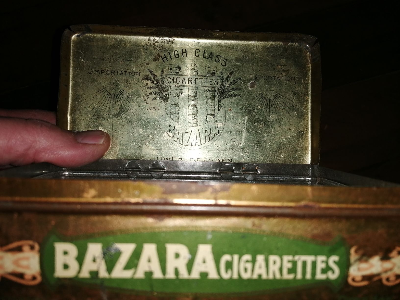 Tabak: Antike Blechdose Bazara 100 Zigaretten schöne Dose 1900 – Gebraucht aus Zürich von Tin4Life 6