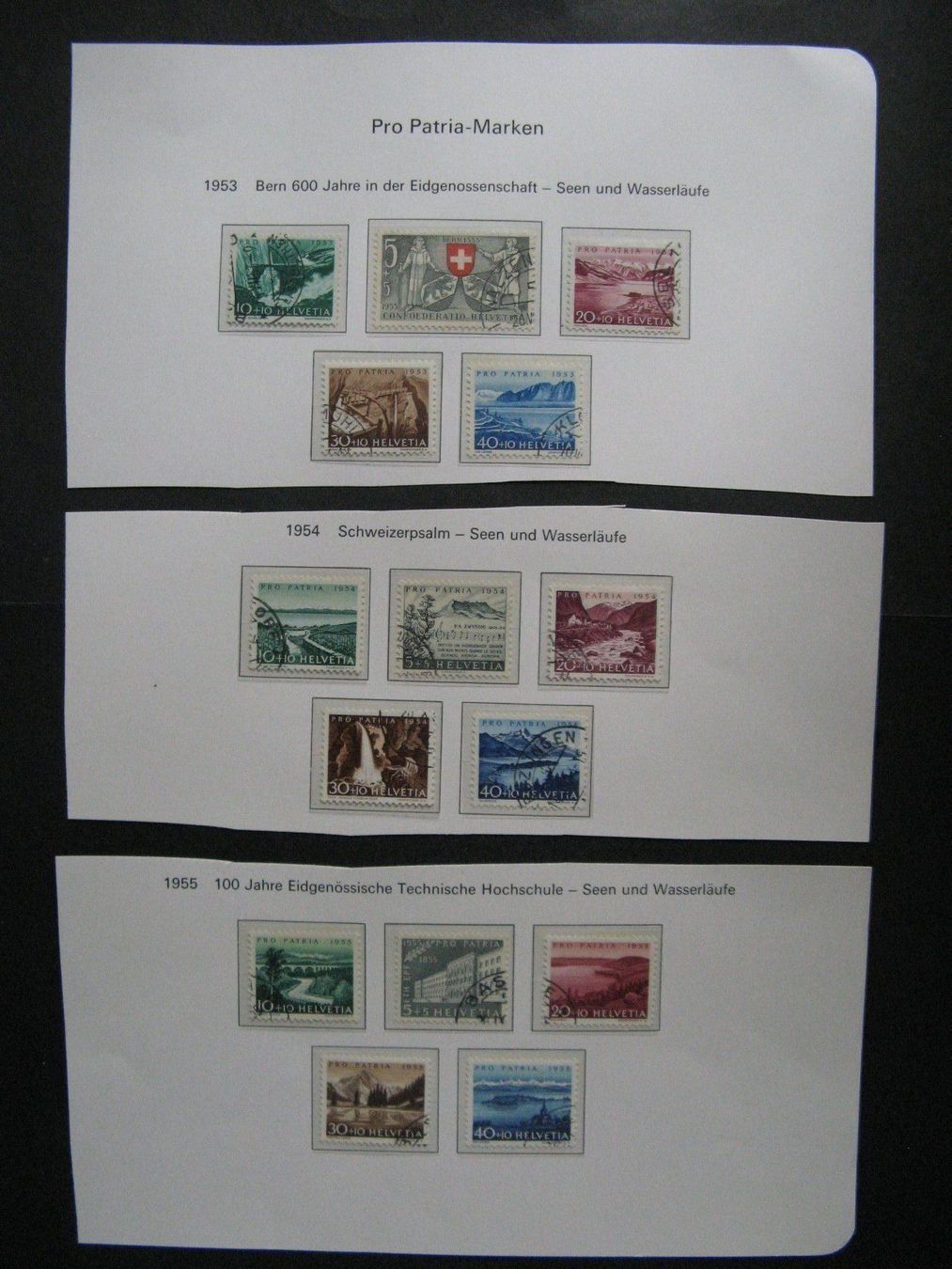 Alle Briefmarken: PP 1953 - 1958 6 Sätze gestempelt – Gebraucht aus Frauenfeld von Interessent1 1