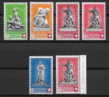 1940: Pro Patria Geschichtliche Motive Serie B3-B6 + B7 **