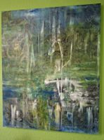 Gemälde "Schwanenlicht" handmade 80×100
