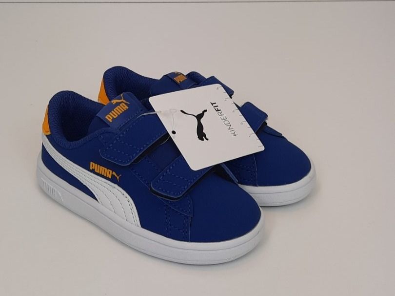 PUMA Kinder Sneaker blau weiss Klett 27 (Neu und