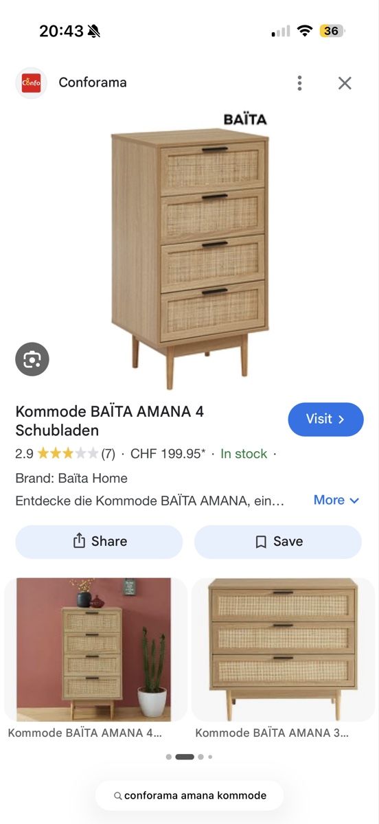 Cassettiere: Conforama Kommode Amana – Usato da Bern venduto da ame_q9d2 3