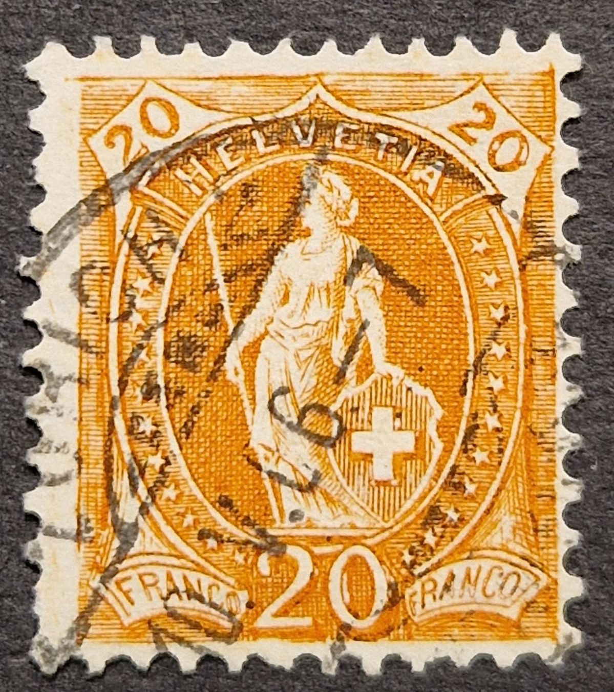 Tutti i francobolli: 86A Feld 318  Zürich, 10.V.06 – Usato da Wichtrach venduto da As78