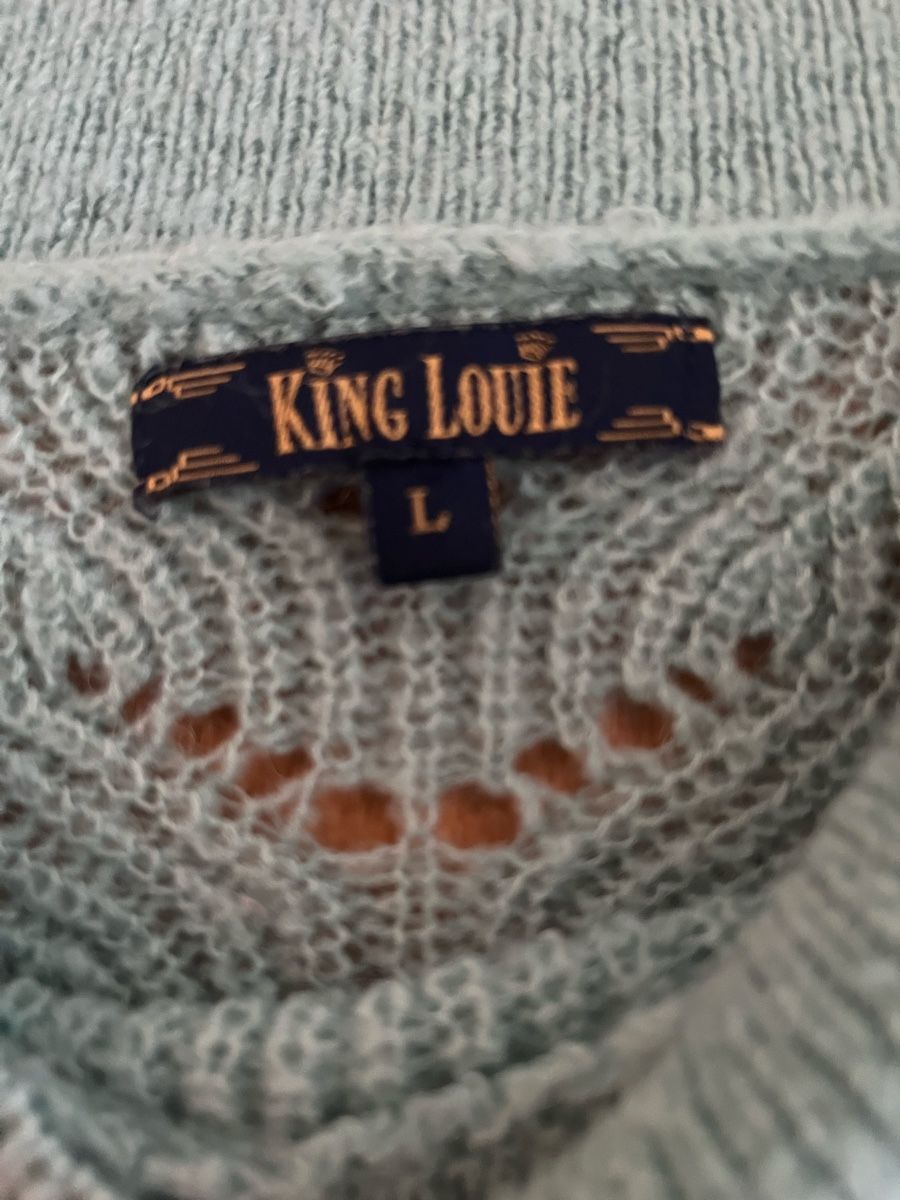King Louie T-shirt: King Louie Mint Pullover Size L Openwork Alpaca Blend – Usato da Zürich venduto da chisabella 1