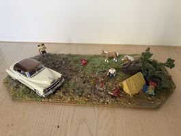 Diorama / Miniatur-Landschaft im 50er-Jahre-Stil