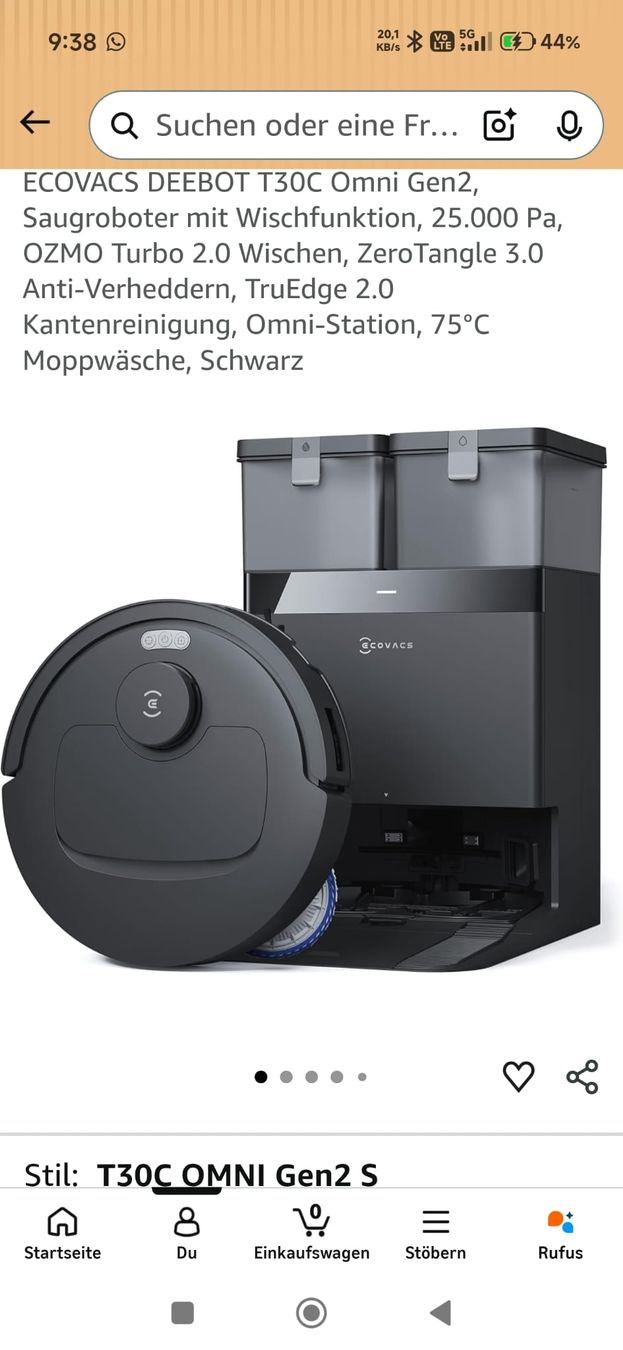 Ecovacs Aspirapolveri & Accessori: !!!!!Ecovacs Deebot T30C Omni Gen2!!!!!! – Usato da Winistorf venduto da iri_tz8q