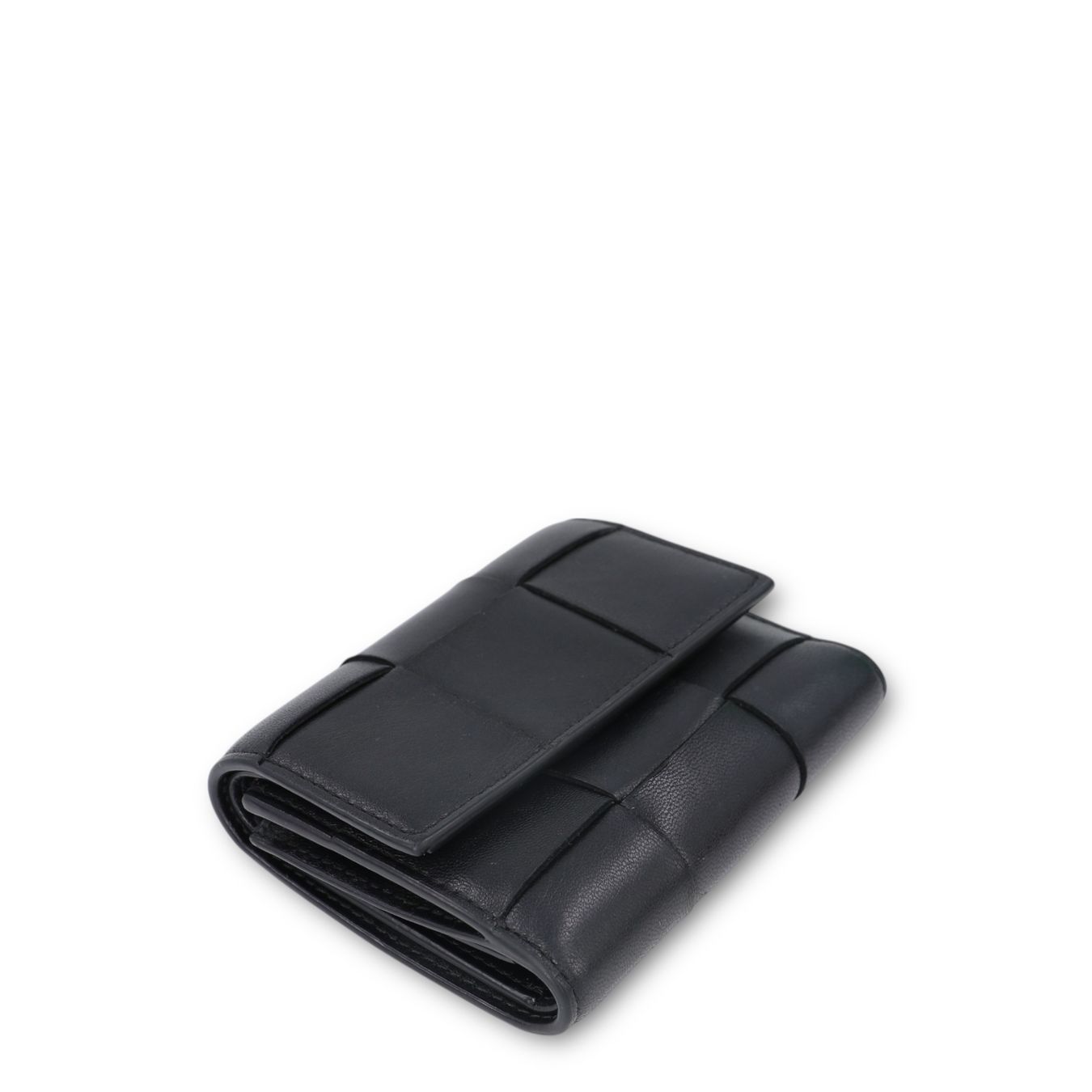 Bottega Veneta Portafogli: Bottega Veneta Cassette Tri-Fold Schwarz – Usato da Binningen venduto da Designerlabels 6
