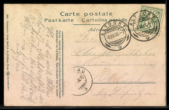 Cartoline postali: AK Altdorf, Hauptplatz mit Telldenkmal – Usato da Berlin venduto da bartko-reher 1