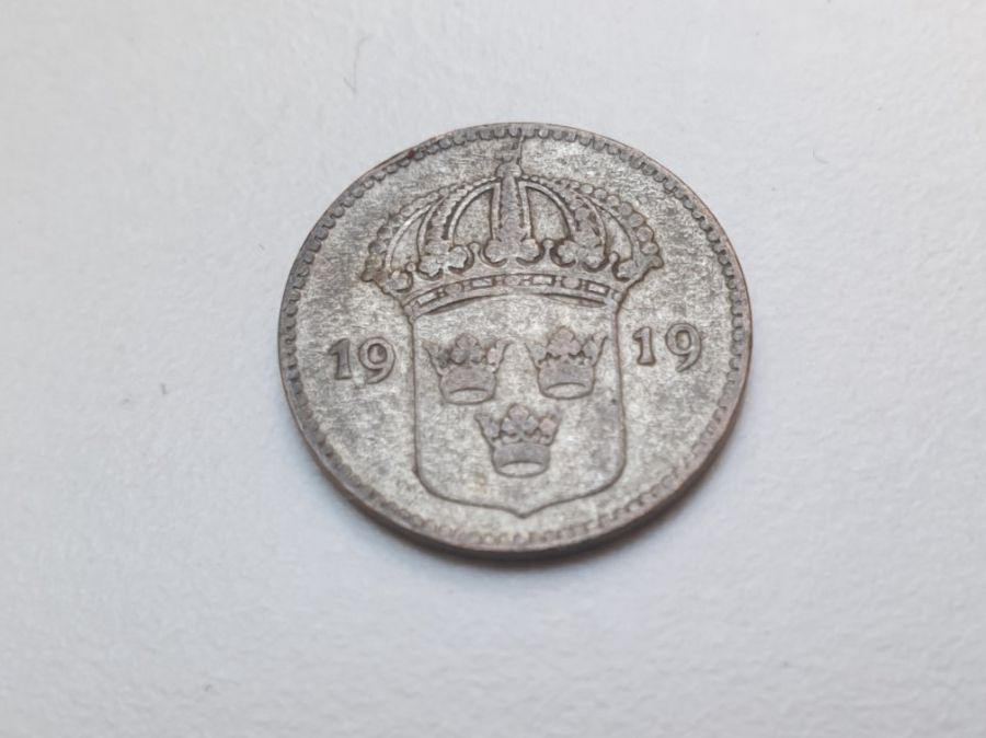Toutes les monnaies: 🇸🇪  10 Øre 1919.  Billon. Gustaf V – D'occasion à Chavannes-Renens par silverismoney