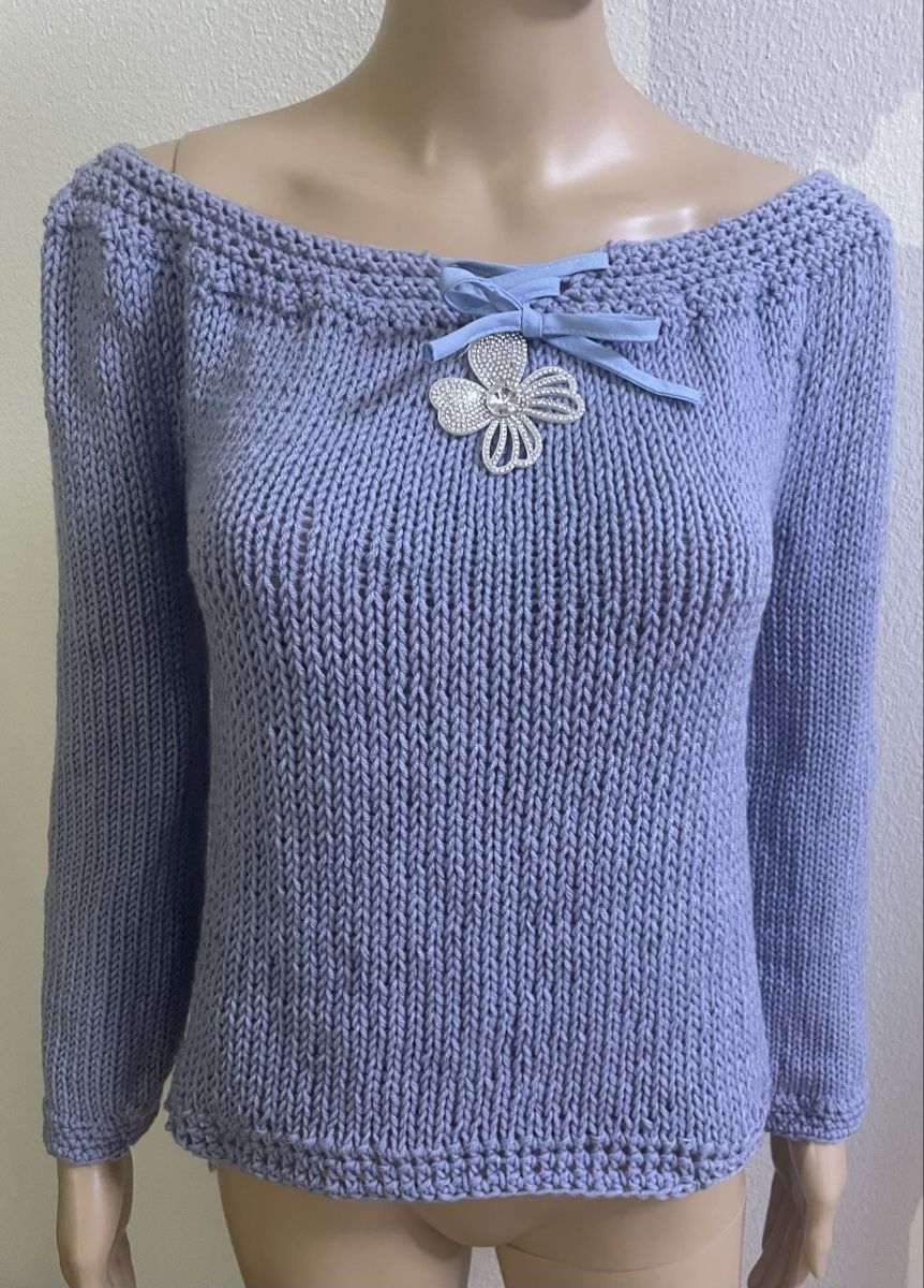 Pulls & Sweat-shirts: Damen Strickpullover hellblau Grösse M Neu – Neuf avec emballage d'origine à Au ZH par Jaggy4 3