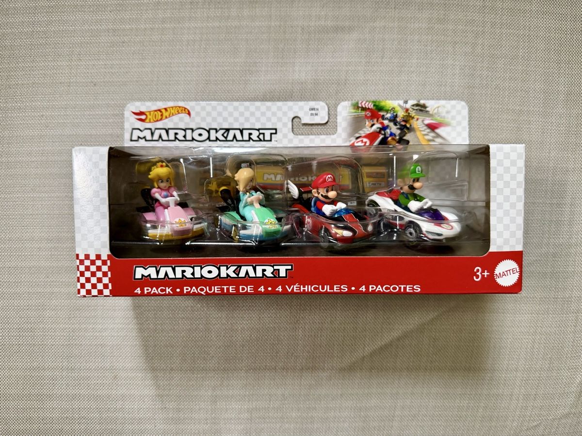 Hot Wheels Modellini d'auto: Hot Wheels MarioKart 4er Pack – Nuovo e nell'imballaggio originale da Oberembrach venduto da theZaz