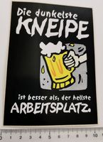 Kneipe vs. Arbeitsplatz (Aufkleber, PVC)