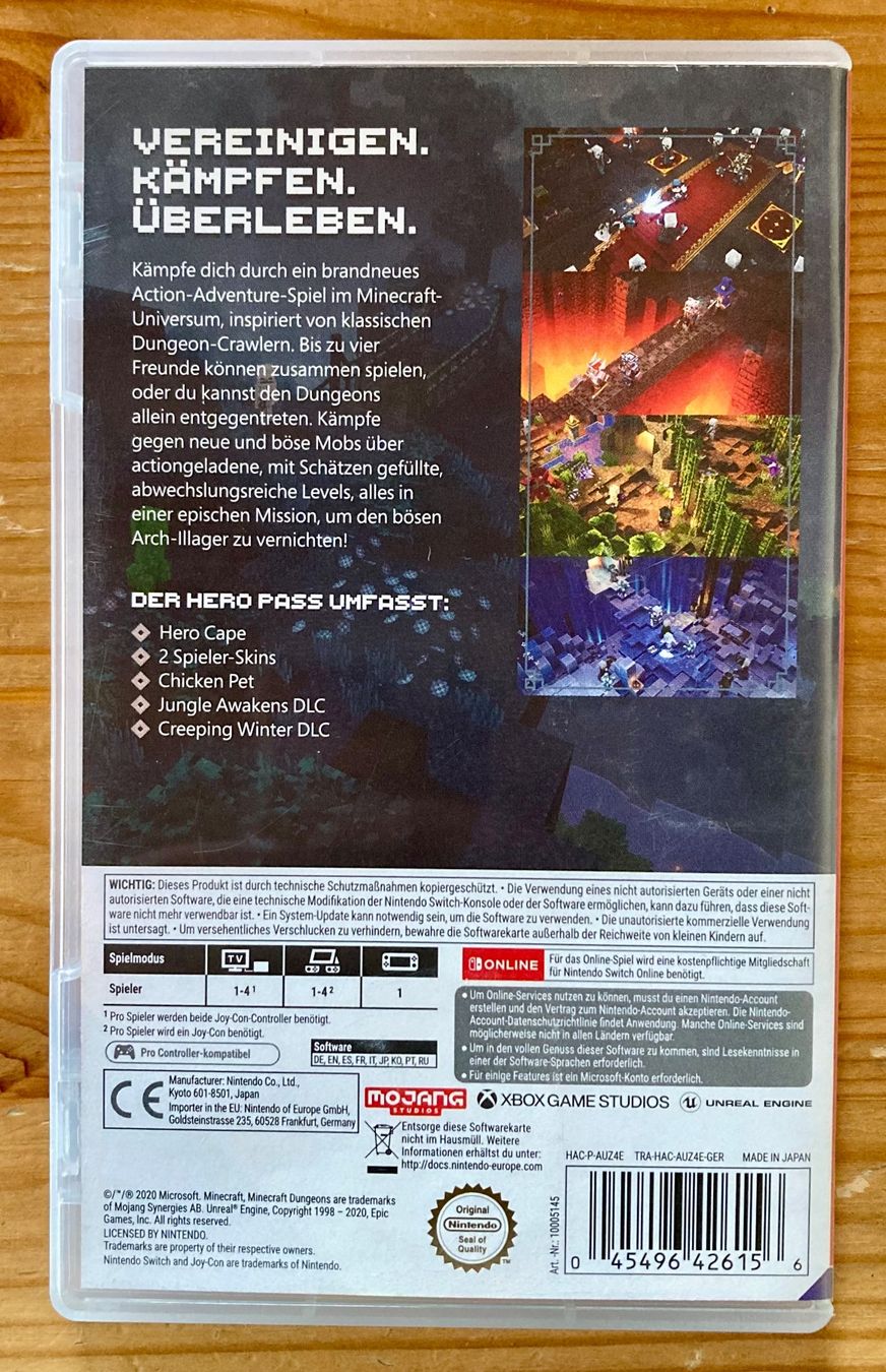 Nintendo Giochi: Minecraft Dungeons Hero Edition - Nintendo Switch – Usato da Zürich venduto da Djmotionch 2