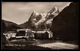 AK Mürren, Hotel des Alpes, 1924