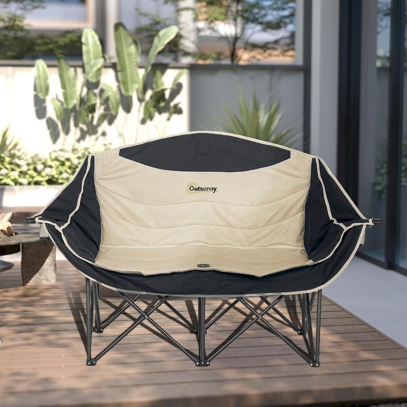 Mobili da campeggio: Outsunny Campingstuhl 2 Sitzer Khaki – Nuovo e nell'imballaggio originale da Bottighofen venduto da zaap 4
