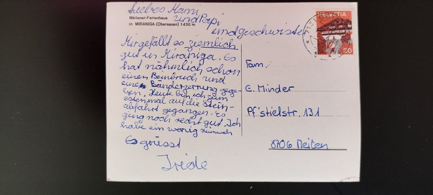 Cartoline postali: Miraniga, verschneite Winterlandschaft dat. 1975 – Usato da Ohmstal venduto da Lebensfreude05 1