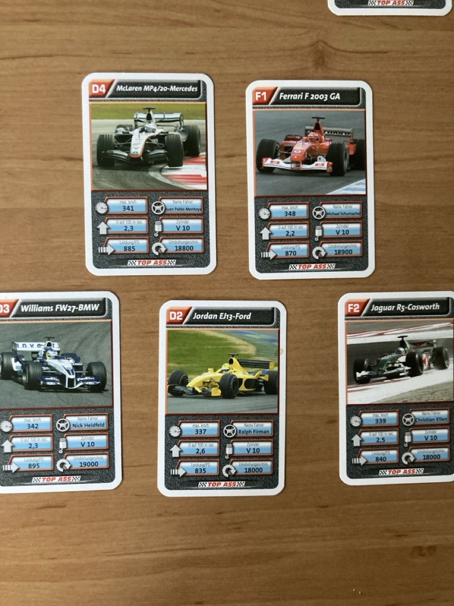 Giochi: Top Ass Formel 1Quartett neuwertig – Nuovo (secondo la descrizione) da Schüpfheim venduto da Seerose80 5
