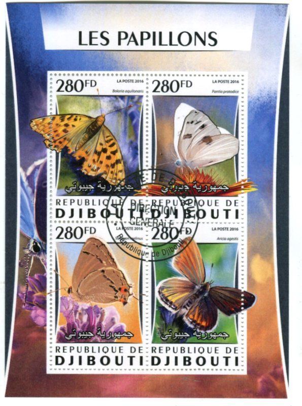 Tous les timbres: Block "Schmetterlinge". Dschibuti. – Neuf avec emballage d'origine à Basel par Butsch5