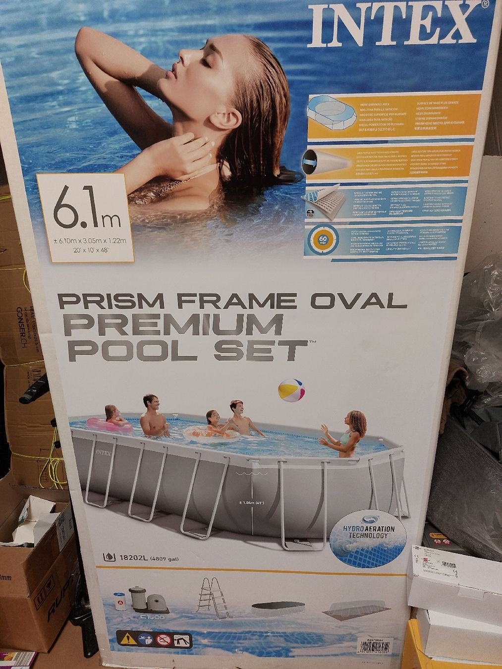 Schwimmbad: Intex Prism Frame Oval Pool Set 6.1m mit Pumpe – Gebraucht aus Schübelbach von richi_77 2
