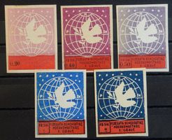 Albanien Kat. 391-395 B (*) 1946 Kat 12 Euro