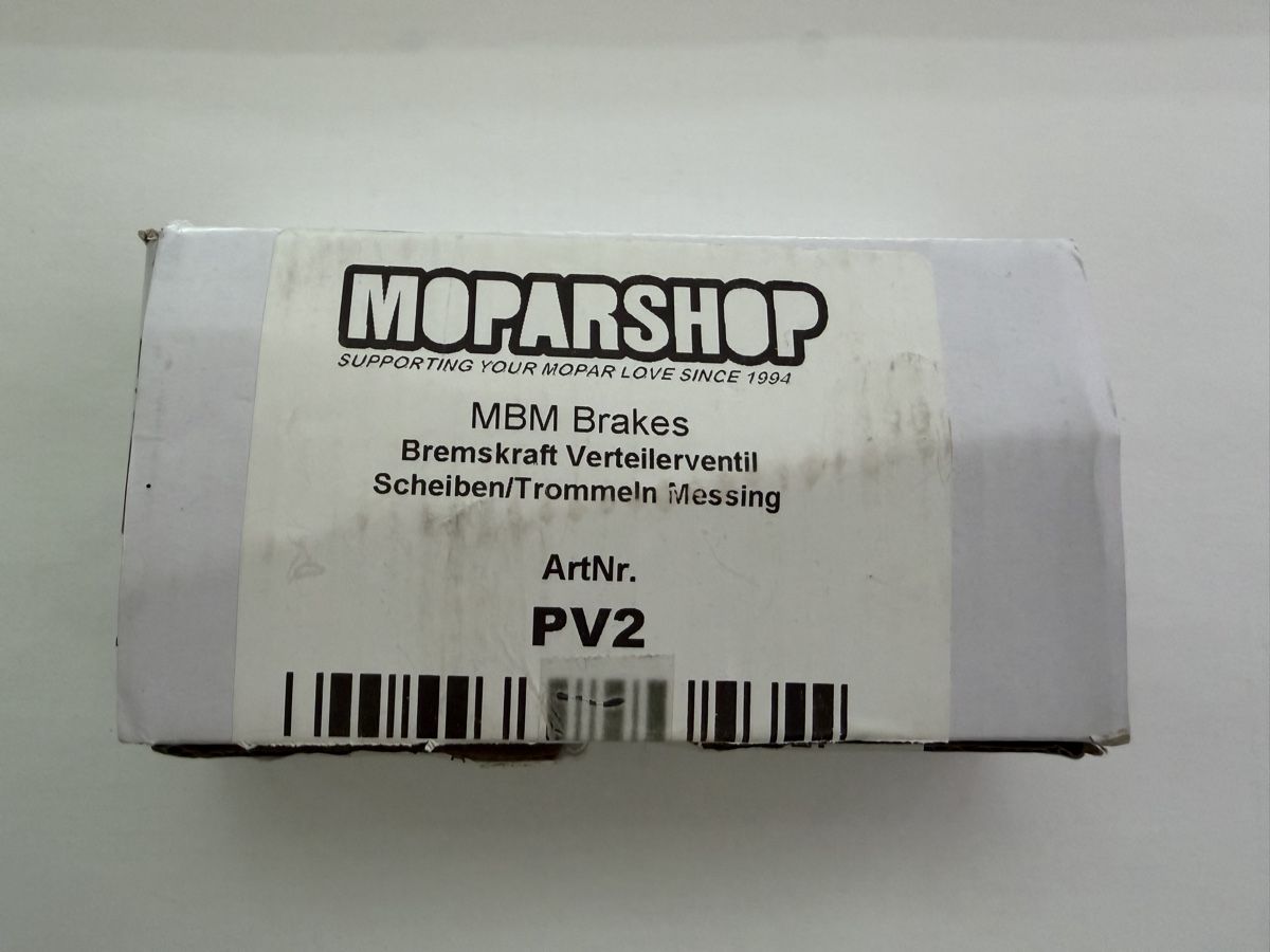 Chrysler Tutti pezzi di ricambio auto: Brake Proportioning Valve Disc/Drum Brass – Nuovo e nell'imballaggio originale da Lenzburg venduto da Stryke1O1