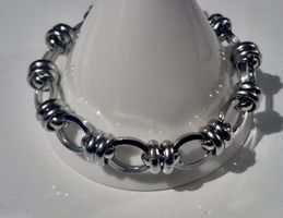 Bracciale acciaio maglia ovale e spirale uomo 20cm