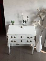 Antik Sekretär barock weiss Messing shab