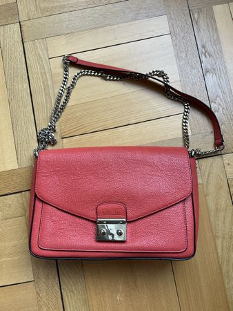 Cinque Handtasche, koralle-farben, Leder