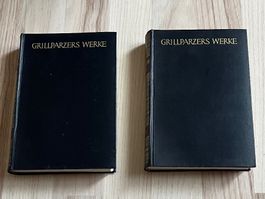 Zwei Antike BÜCHER „Grillparzers Werke“ / Band 1 und 2