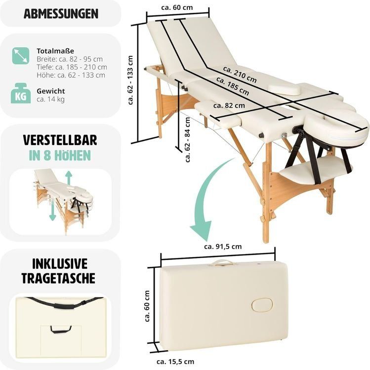 Sedie a sdraio: Mobile Massageliege 3 Zonen klappbar höhenverstellbar SOFIA – Nuovo e nell'imballaggio originale da Lachen SZ venduto da sw3zzy 6