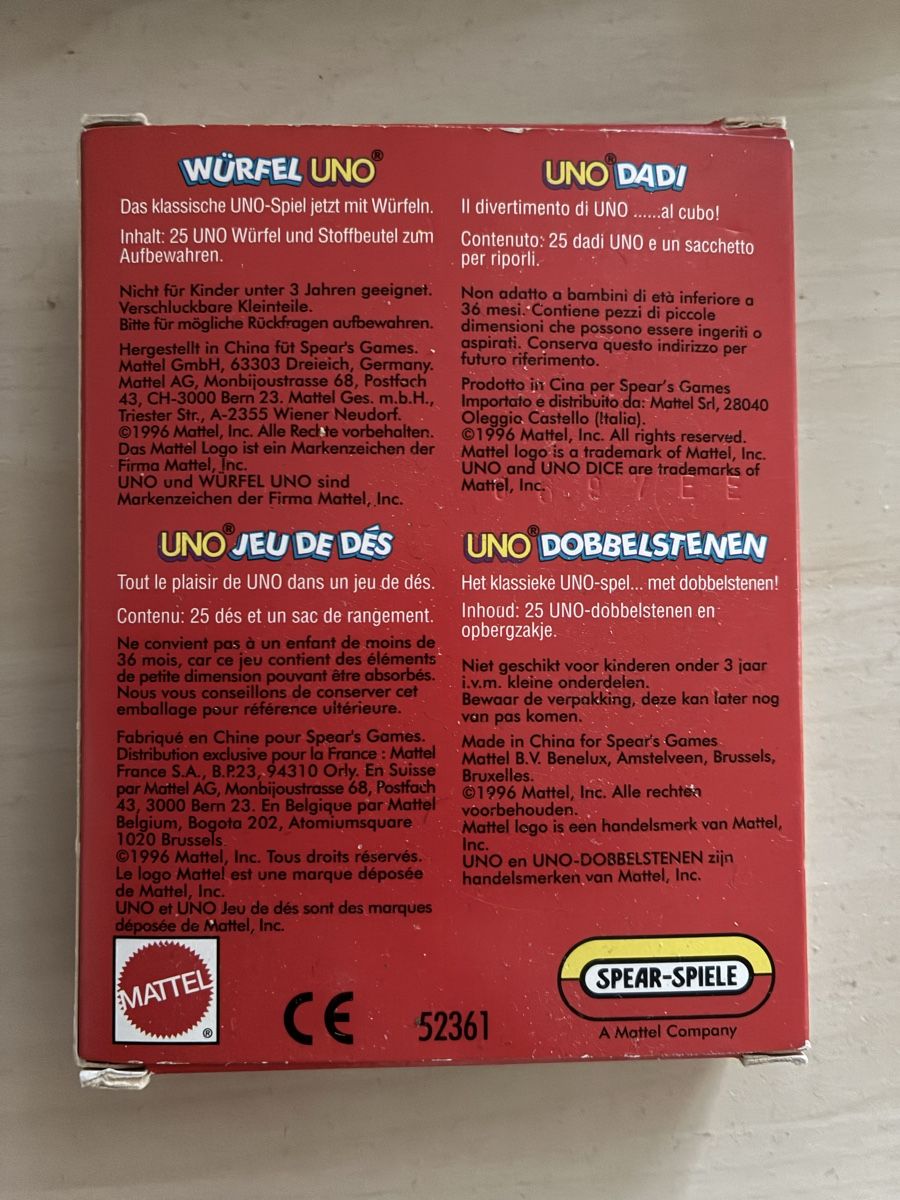 Giochi: Würfel Uno – Usato da Deitingen venduto da behade 1