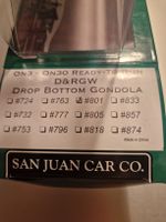 San Juan Car Co. ON3 D&RGW Gondola #801, neuwertig