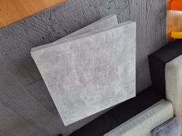 Couchtisch in Betonoptik, drehbare Tischplatte