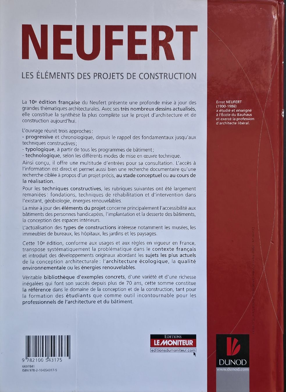 Libri: Neufert Les Éléments Des Projets De Construction 10e Édition – Nuovo (secondo la descrizione) da Montreux venduto da Edelweissgirl_64 9