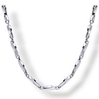 UNISEX GLIEDERKETTE EDELSTAHL SILBERFARBEN HOCHGLANZ MARKANT