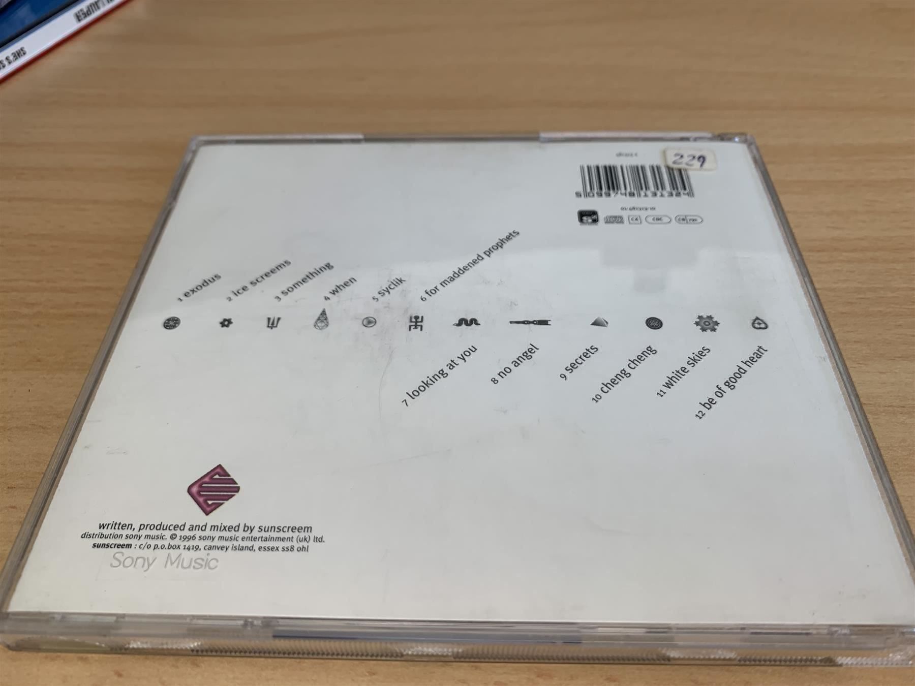 CD: Sunscreem – Change Or Die – Usato da Rikon im Tösstal venduto da Alpenmutz 1